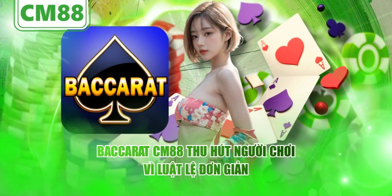 Baccarat CM88 thu hút người chơi vì luật lệ đơn giản