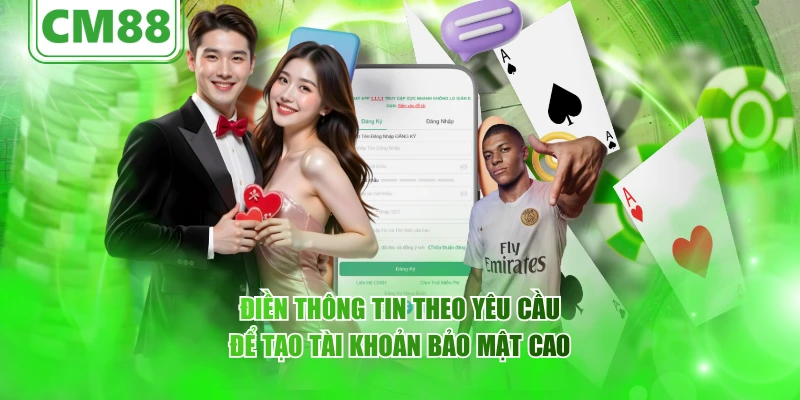 Điền thông tin theo yêu cầu để tạo tài khoản bảo mật cao
